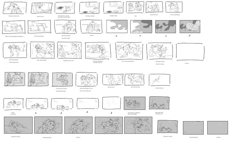 Rough Animatic Storyboards (Click for Video download)